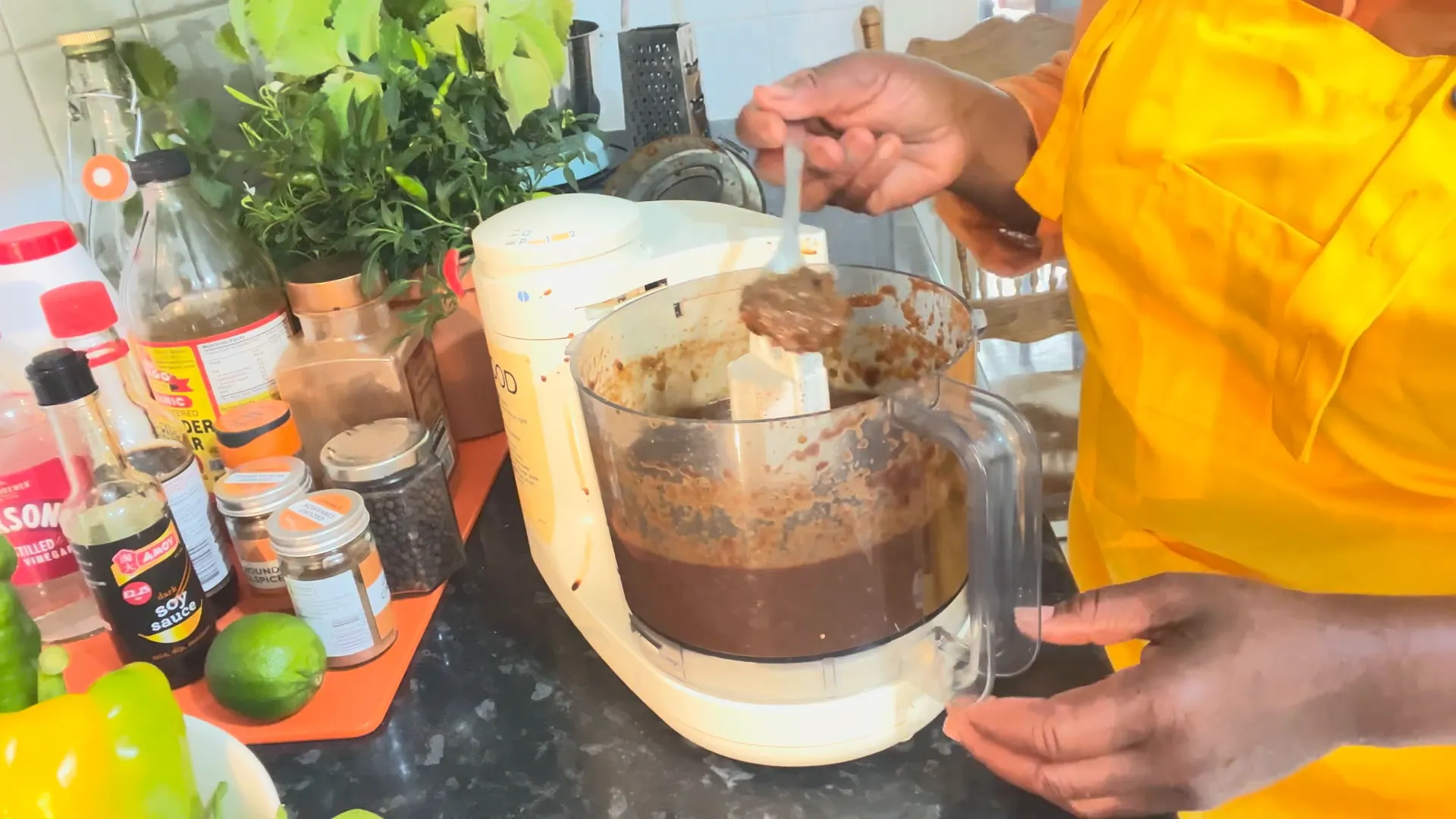 Finished jerk marinade consistency