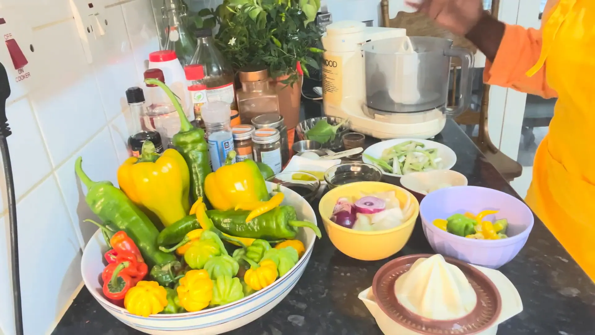 Ingredients for Jamaican jerk marinade