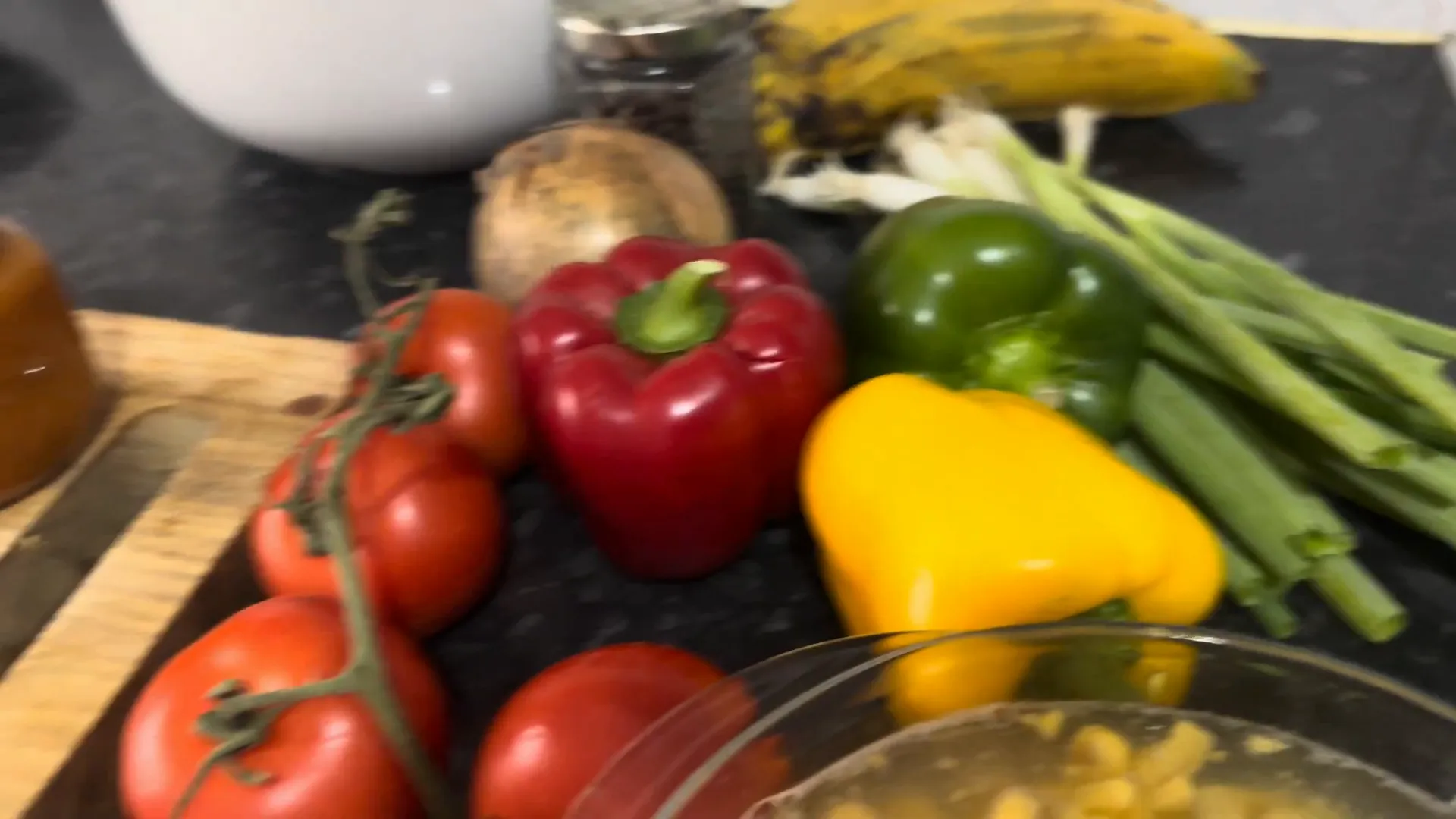Chopping vegetables for seasoning