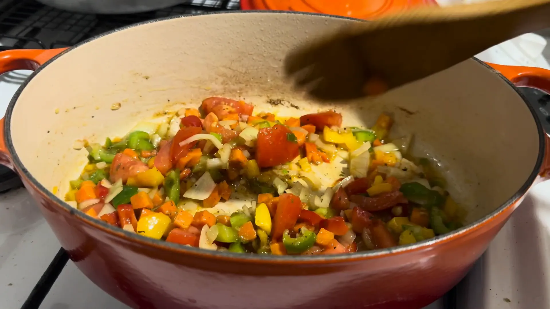Cooking seasoned callaloo