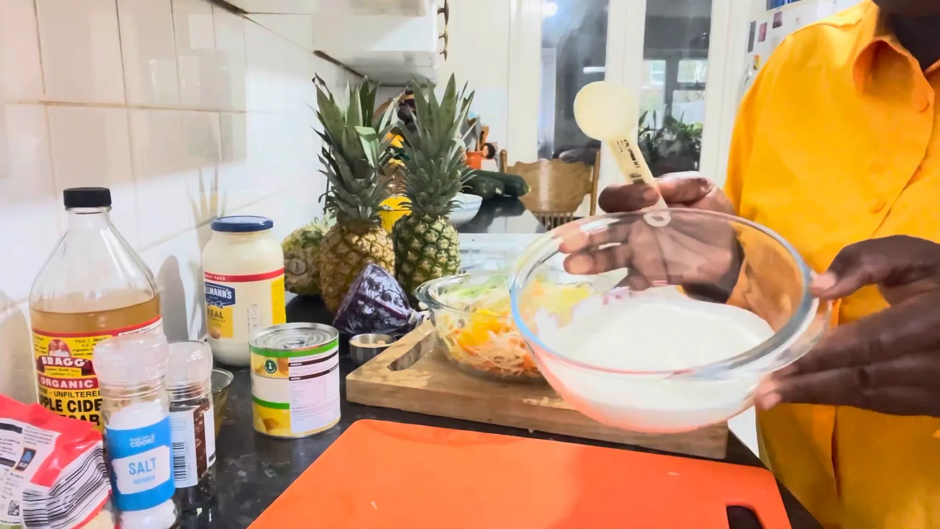Mixing the dressing